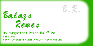 balazs remes business card